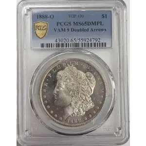1888-O $1 VAM 9 Doubled Arrows TOP 100, DMPL (3)