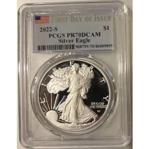 2022-S $1 Silver Eagle First Day of Issue, DCAM (2)