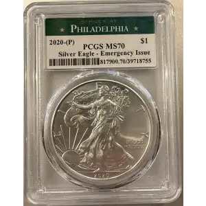 2020-(P) $1 Silver Eagle - Emergency Issue Struck at Philadelphia