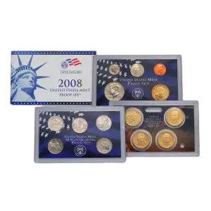 2008-S U.S. Clad Proof Set: Complete 14-Coin Set, with Box and COA