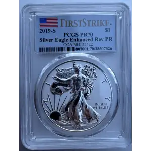 2019-S $1 Silver Eagle Enhanced Rev PR First Strike