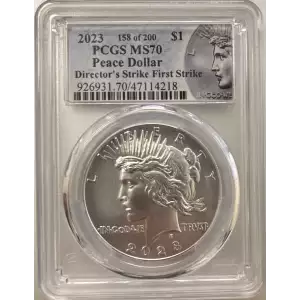 2023 $1 Peace Dollar Director's Strike First Strike