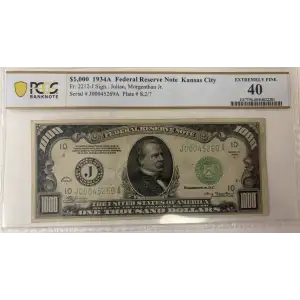 $1,000 1934-A.  High Denomination Notes 2212-J (2)
