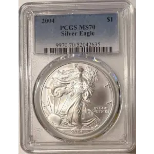 2004 Silver Eagle PCGS MS70