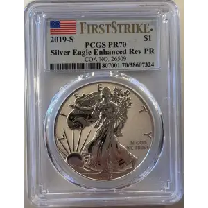2019-S $1 Silver Eagle Enhanced Rev PR First Strike
