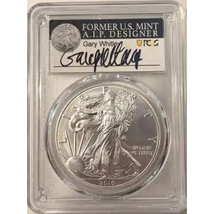 2016 $1 Silver Eagle  30th Anniversary Gary Whitley Signature