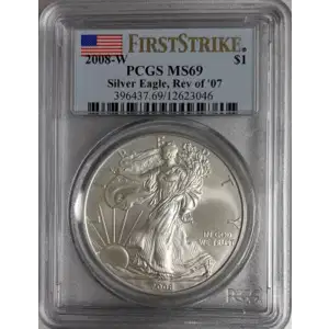 2008-W $1 Burnished Eagle, Rev '07 First Strike