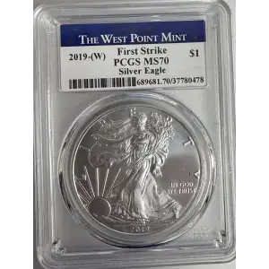 2019 (W) Silver Eagle PCGS MS70 West Point