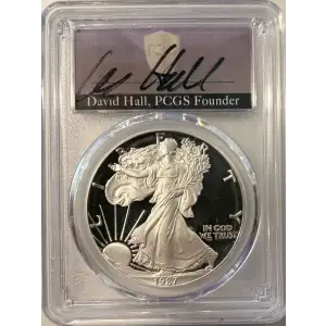 1987-S $1 Silver Eagle David Hall Signature, DCAM (2)