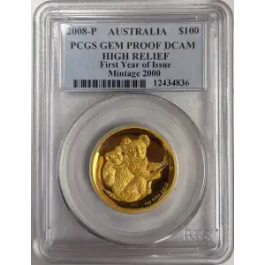 2008-P $100 Koala Gold, DCAM