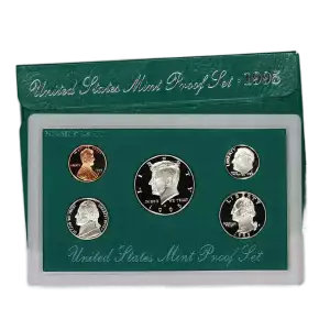1995-S U.S. Clad Proof Set: Complete 5-Coin Set, Original Packaging