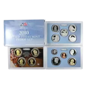 2010-S U.S. Clad Proof Set: Complete 14-Coin Set, with Box and COA