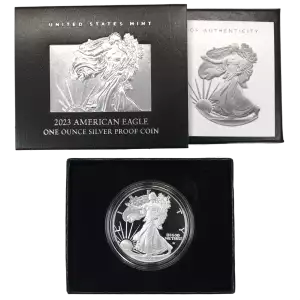 2023-W Proof Silver Eagle w OGP - Box & COA